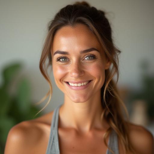 Portrait de la coach sportive Léa Bernard, experte en nutrition.